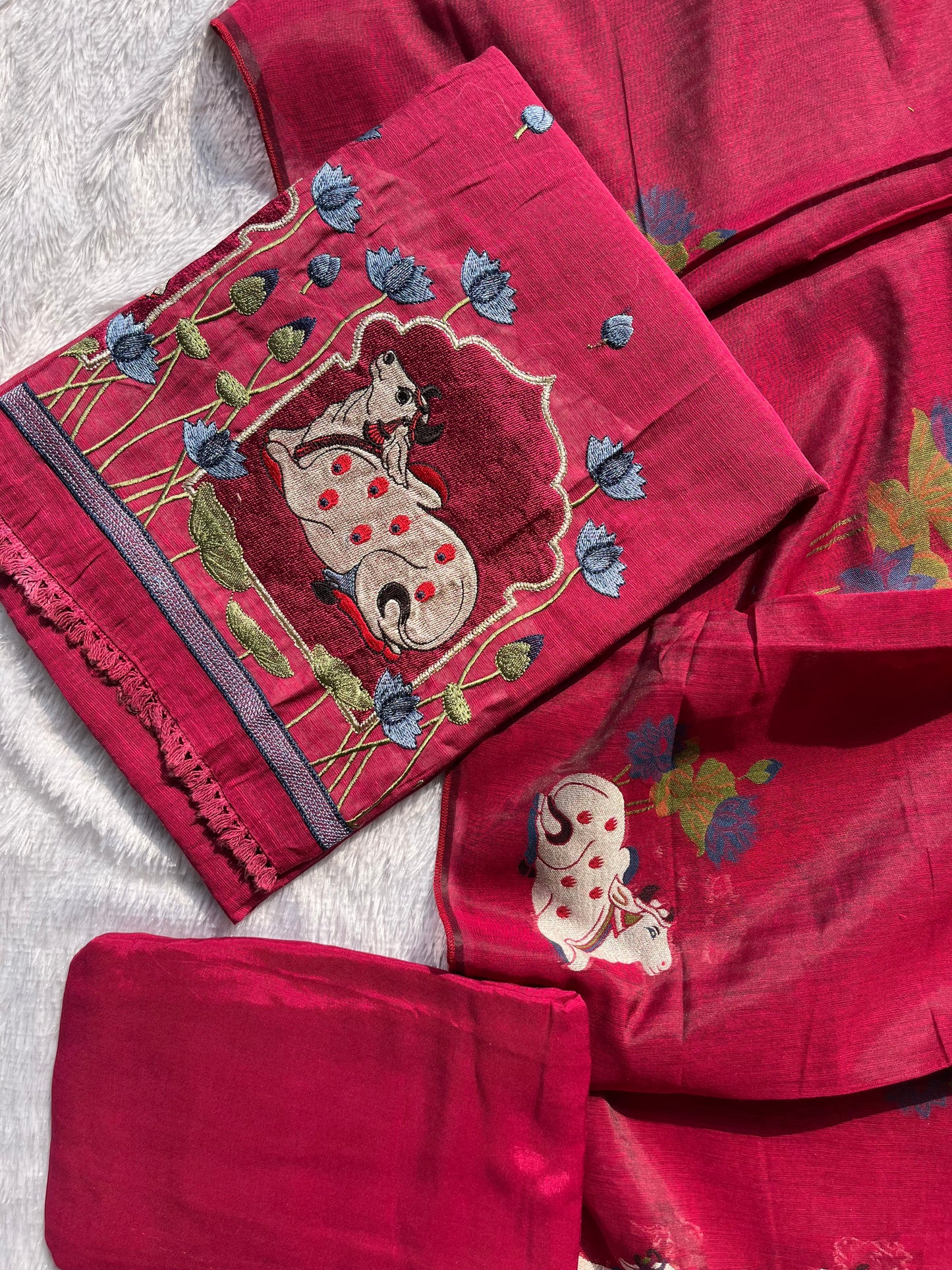 VT-309 Jamdhani Unstitched set