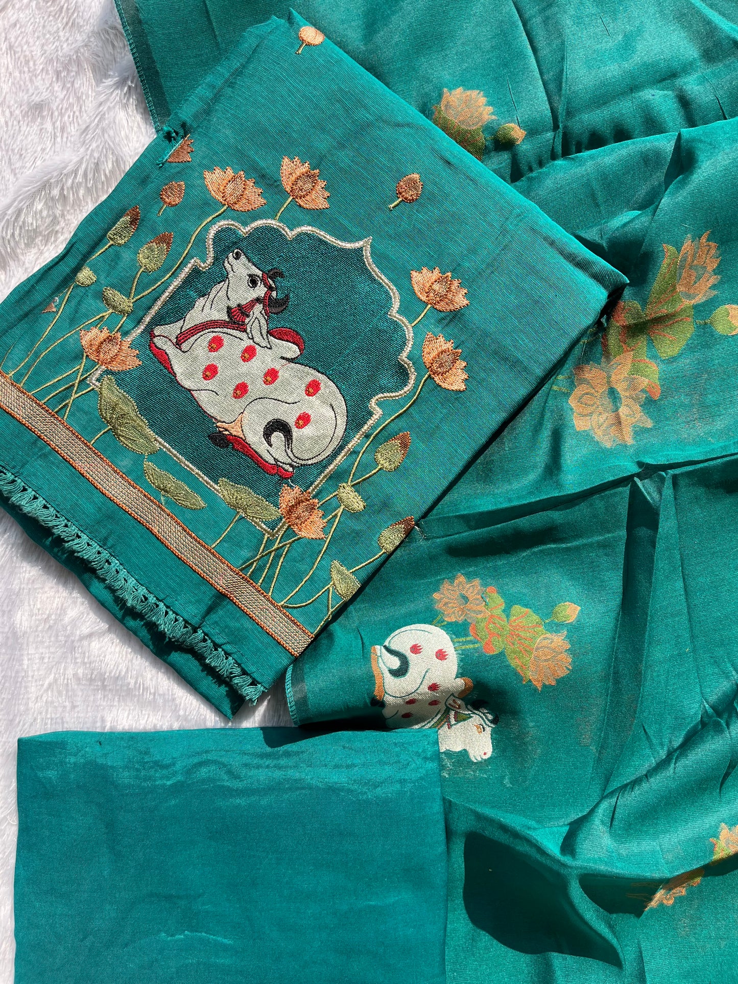 VT-309 Jamdhani Unstitched set