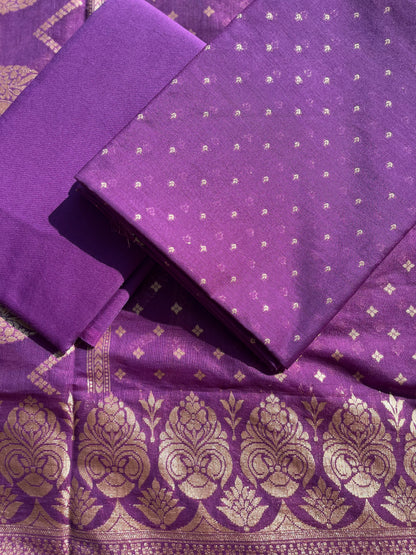 VT-282 Puprle Chanderi set
